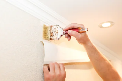 Pose de papier peint à Violès — revêtements muraux et toiles de verre